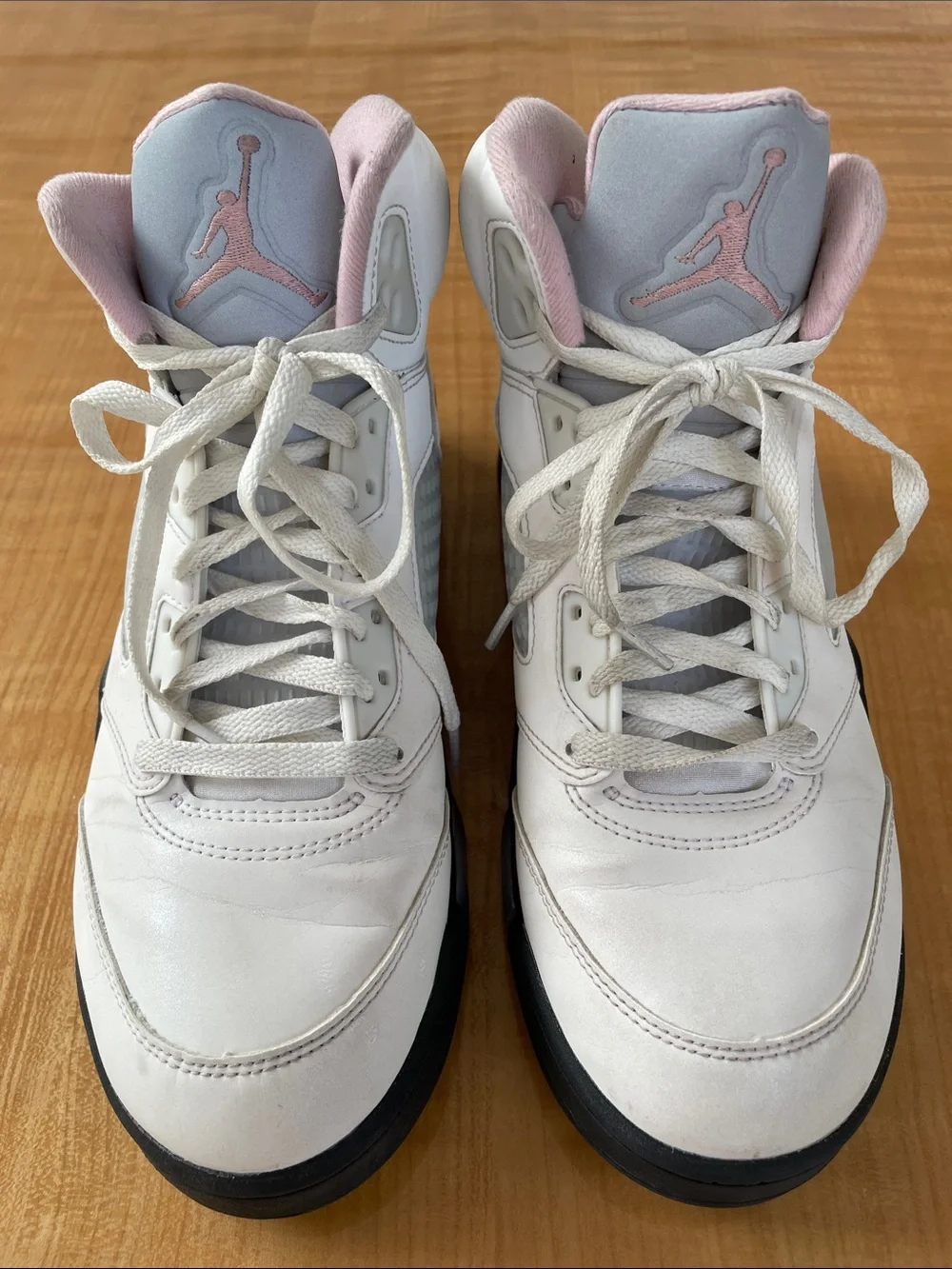 Air Jordan 5 Retro Mens Soft Pink Sneakers Size 8 NBA Basketball Streetwear